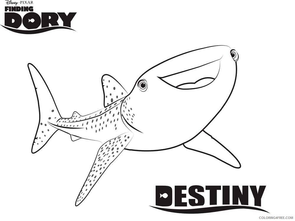 Finding Dory Coloring Pages TV Film finding dory 4 Printable 2020 02785 Coloring4free
