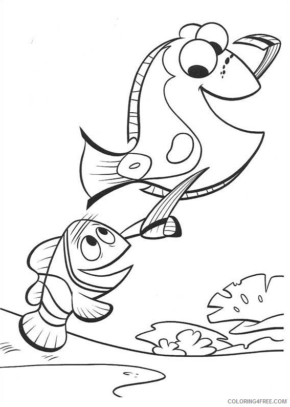 Finding Dory Coloring Pages TV Film marlin and dory Printable 2020 02762 Coloring4free