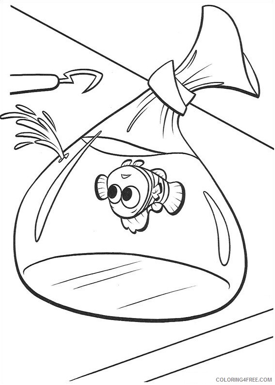 Finding Nemo Coloring Pages TV Film nemo in bag Printable 2020 02805 Coloring4free
