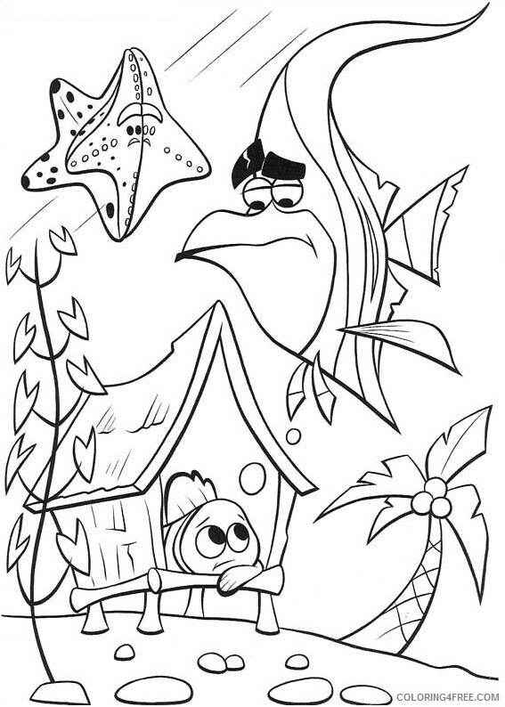 Finding Nemo Coloring Pages TV Film sad nemo Printable 2020 02807 Coloring4free