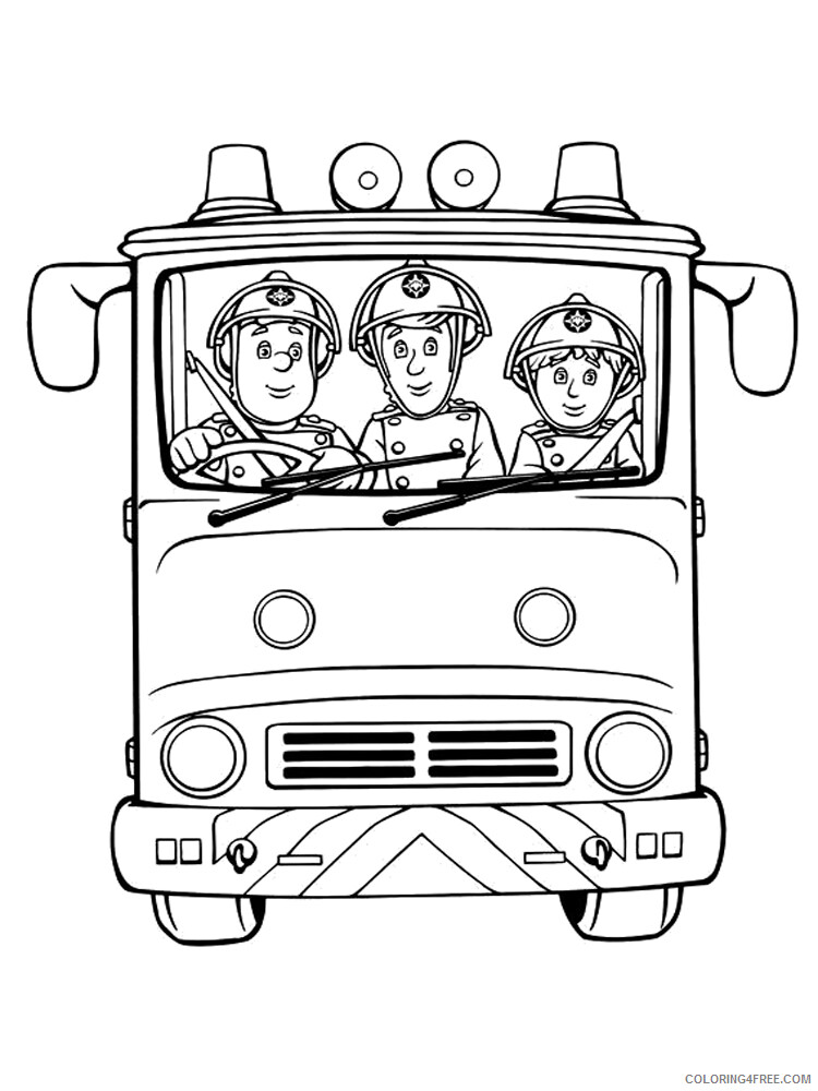 Fireman Sam Coloring Pages TV Film Fireman Sam 3 Printable 2020 02918 Coloring4free