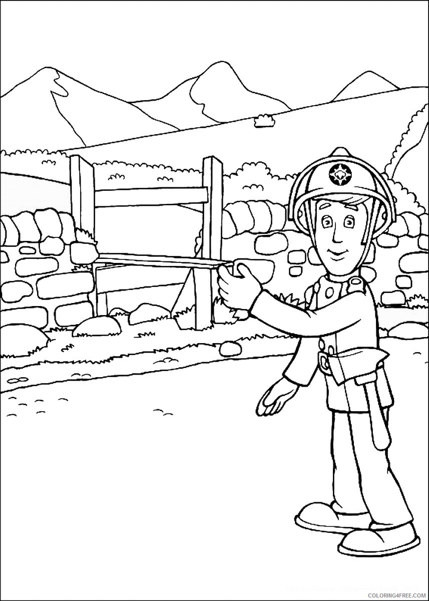 Fireman Sam Coloring Pages TV Film fireman_sam_cl_08 Printable 2020 02867 Coloring4free