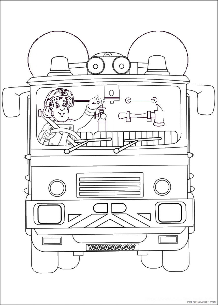 Fireman Sam Coloring Pages TV Film fireman_sam_cl_14 Printable 2020 02873 Coloring4free