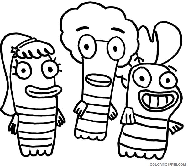Fish Hooks Coloring Pages TV Film Bea Oscar and Milo Printable 2020 02935 Coloring4free