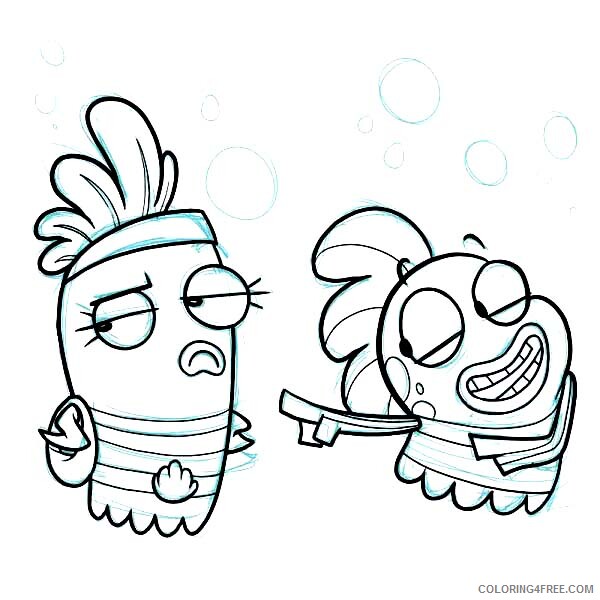 Fish Hooks Coloring Pages TV Film Milo Laugh at Shellsea 2020 02946 Coloring4free