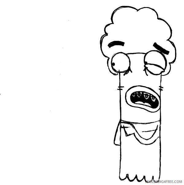 Fish Hooks Coloring Pages TV Film Oscar Looks Scared in Fish Hooks 2020 02953 Coloring4free