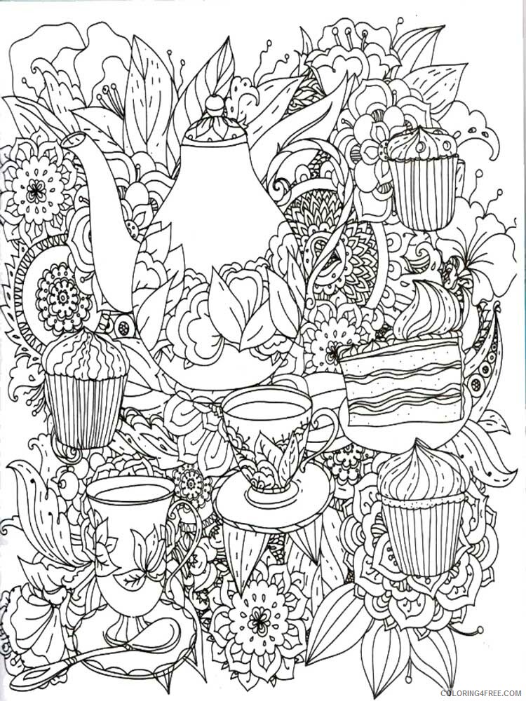 Food Zentangle Coloring Pages zentangle food 13 Printable 2020 759 Coloring4free