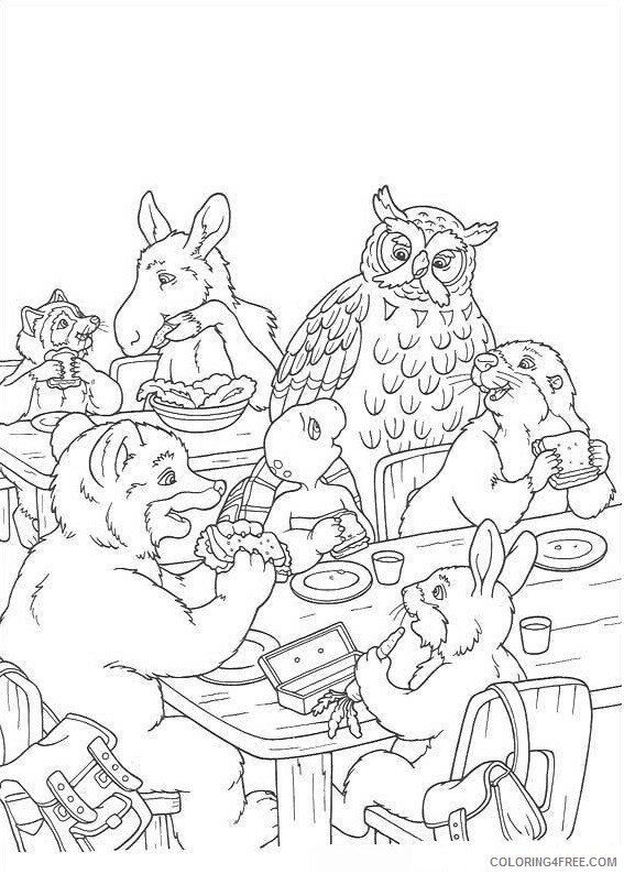 Franklin and Friends Coloring Pages TV Film characters eating 2020 02998 Coloring4free