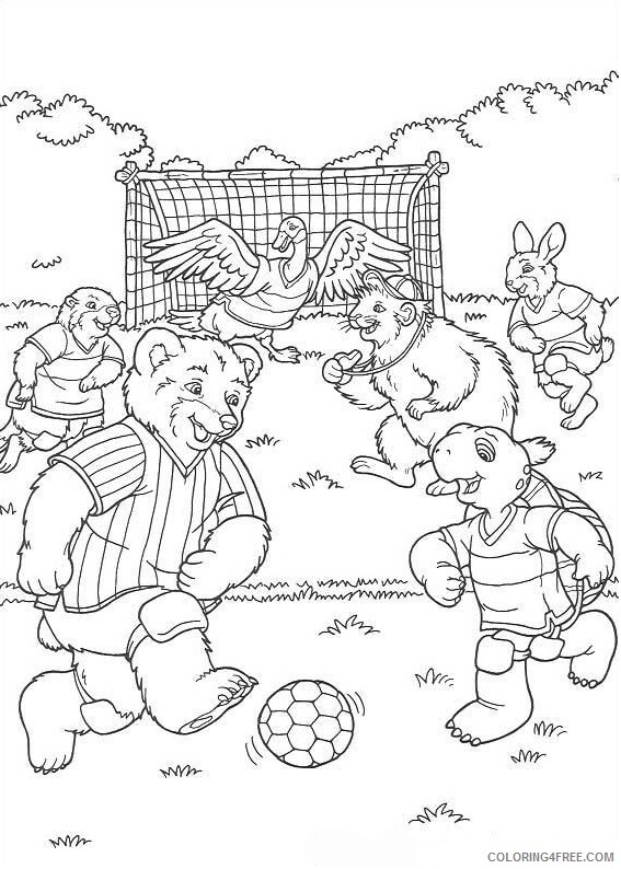 Franklin and Friends Coloring Pages TV Film characters playing soccer 2020 02997 Coloring4free