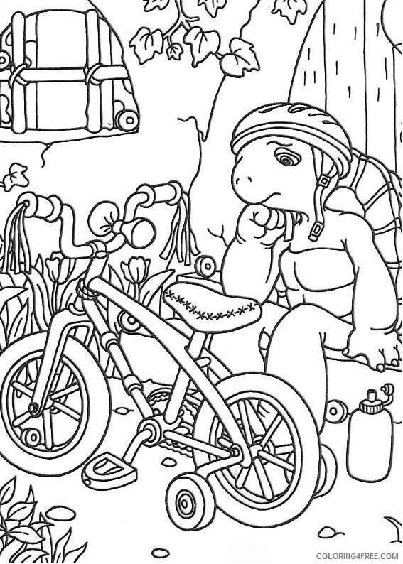 Franklin and Friends Coloring Pages TV Film franklin and bicycle 2020 02996 Coloring4free