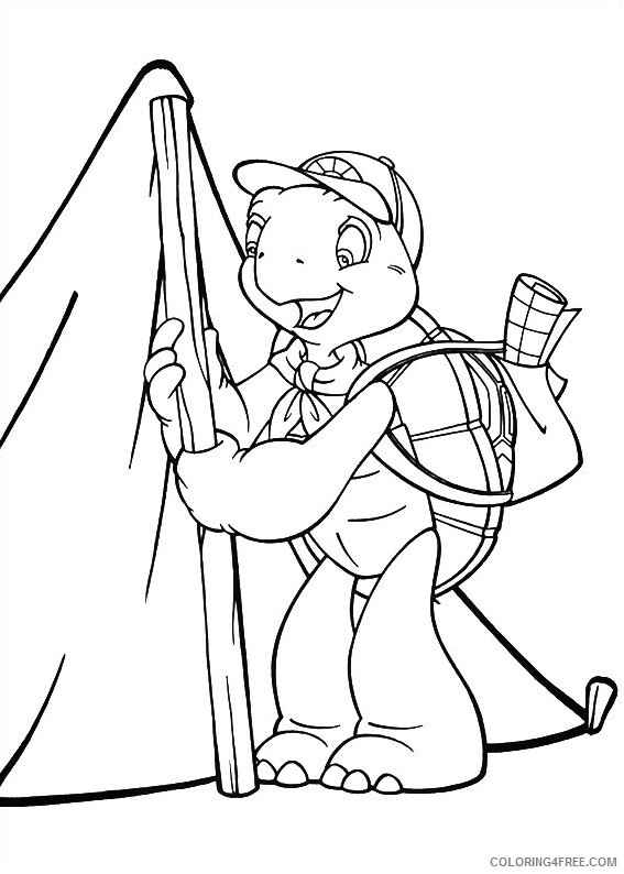 Franklin and Friends Coloring Pages TV Film franklin camping 2020 02991 Coloring4free