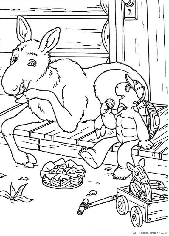 Franklin and Friends Coloring Pages TV Film franklin eating cookie 2020 03004 Coloring4free