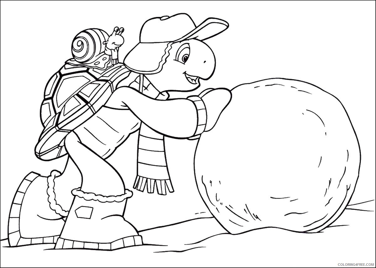 Franklin and Friends Coloring Pages TV Film franklin_cl_02 Printable 2020 03007 Coloring4free