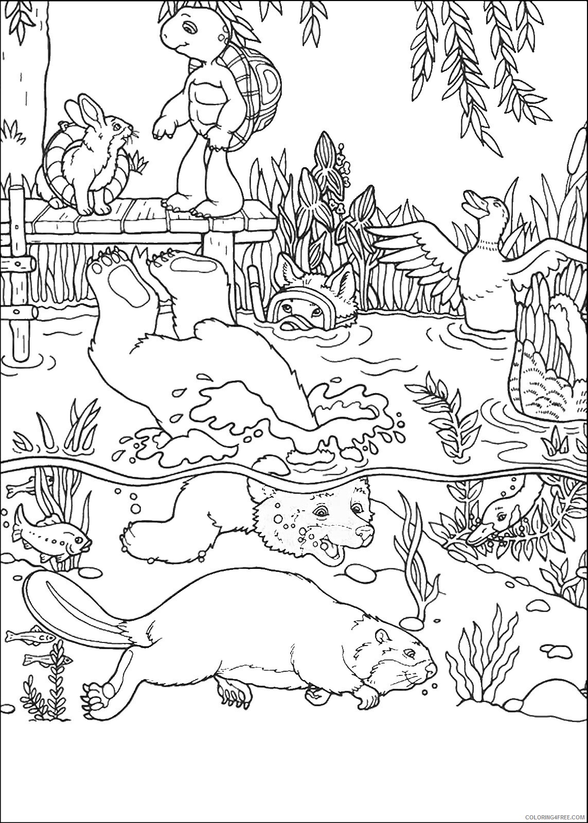 Franklin and Friends Coloring Pages TV Film franklin_cl_09 Printable 2020 03013 Coloring4free