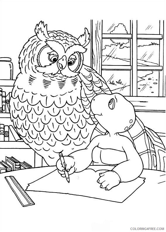 Franklin and Friends Coloring Pages TV Film mr owl and franklin 2020 03000 Coloring4free