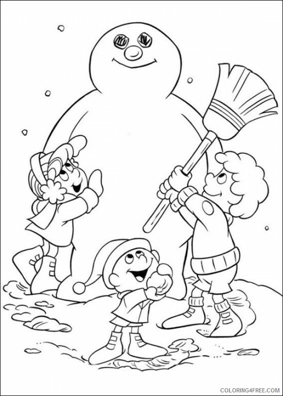 Frosty the Snowman Coloring Pages TV Film Building Frosty the Snowman 2020 03065 Coloring4free
