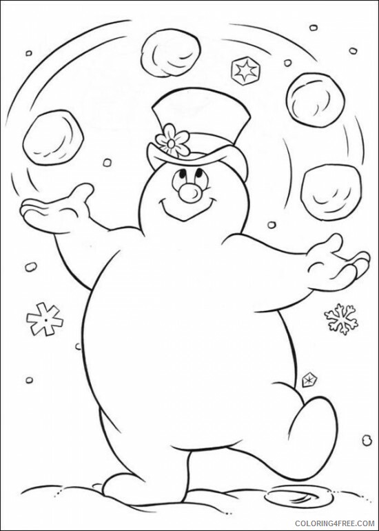 Frosty the Snowman Coloring Pages TV Film color juggling 2020 03066 Coloring4free
