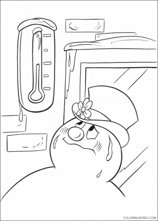 Frosty the Snowman Coloring Pages TV Film melting Printable 2020 03076 Coloring4free