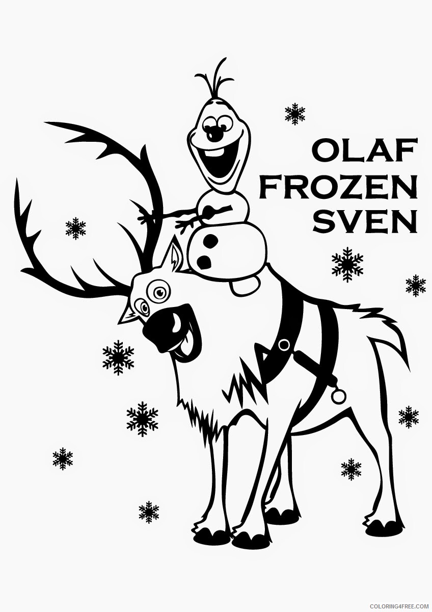 Frozen Coloring Pages TV Film Frozen Olaf and Sven Printable 2020 03147 Coloring4free