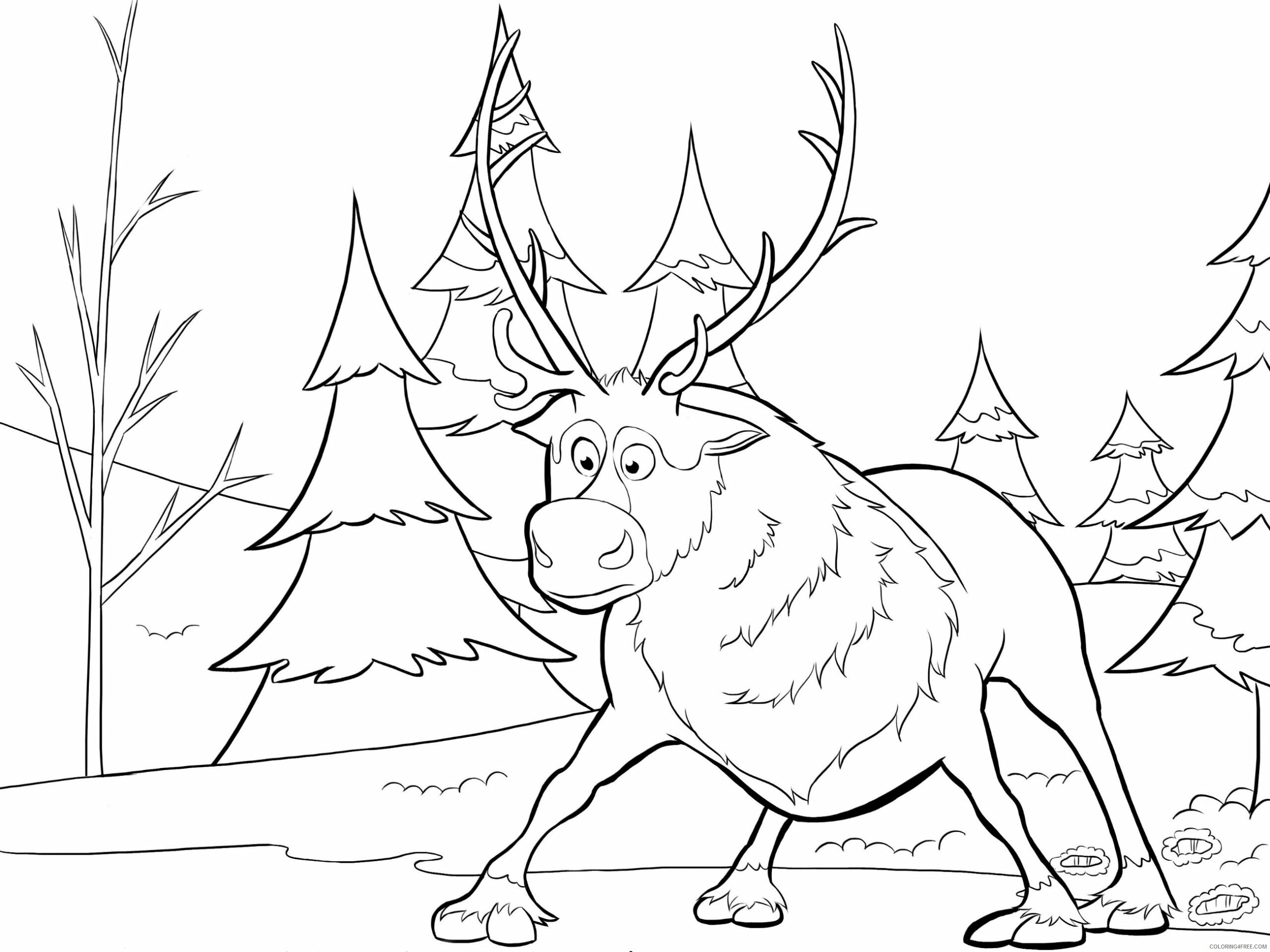 Frozen Coloring Pages TV Film frozen sven Printable 2020 03158 Coloring4free
