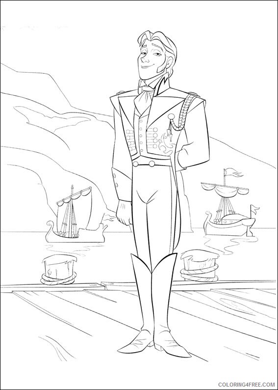 Frozen Coloring Pages TV Film hans from frozen a4 Printable 2020 03110 Coloring4free