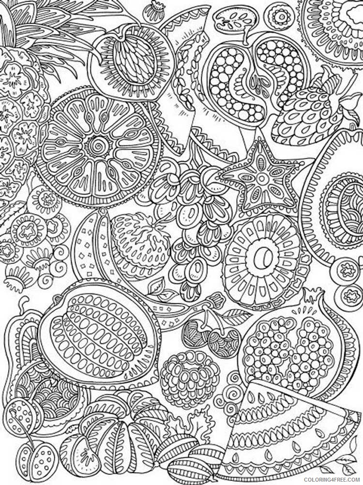Fruit Zentangle Coloring Pages zentangle fruit 10 Printable 2020 788 Coloring4free