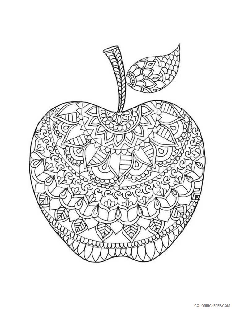 Fruit Zentangle Coloring Pages zentangle fruit 13 Printable 2020 791 Coloring4free