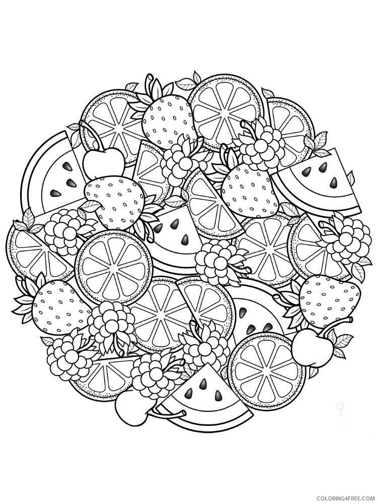 Fruit Zentangle Coloring Pages zentangle fruit 15 Printable 2020 793 Coloring4free