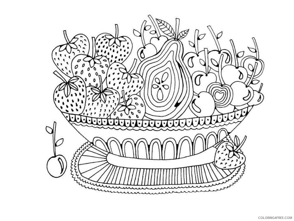 Fruit Zentangle Coloring Pages zentangle fruit 18 Printable 2020 796 Coloring4free