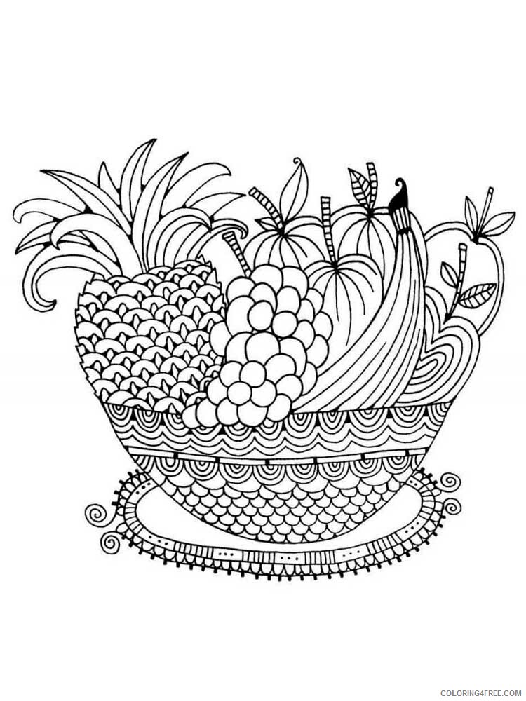 Fruit Zentangle Coloring Pages zentangle fruit 19 Printable 2020 797 Coloring4free