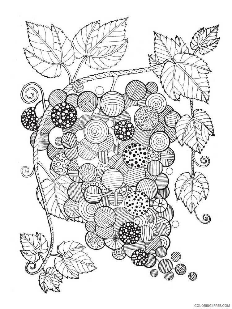 Fruit Zentangle Coloring Pages zentangle fruit 3 Printable 2020 799 Coloring4free