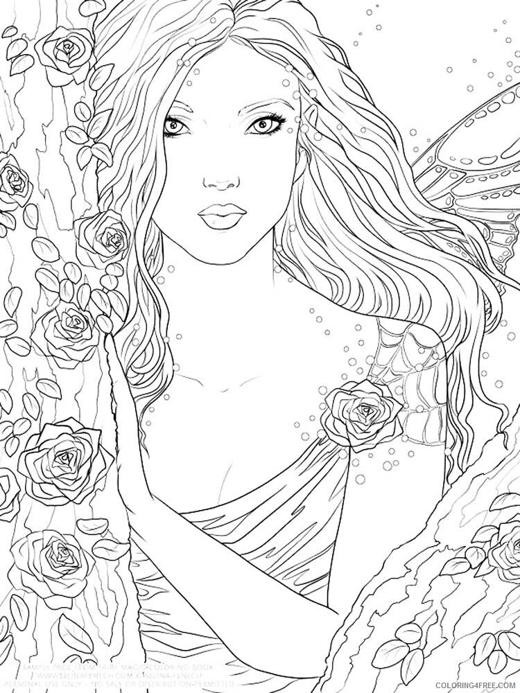 Girl Zentangle Coloring Pages zentangle girl 4 Printable 2020 842 Coloring4free