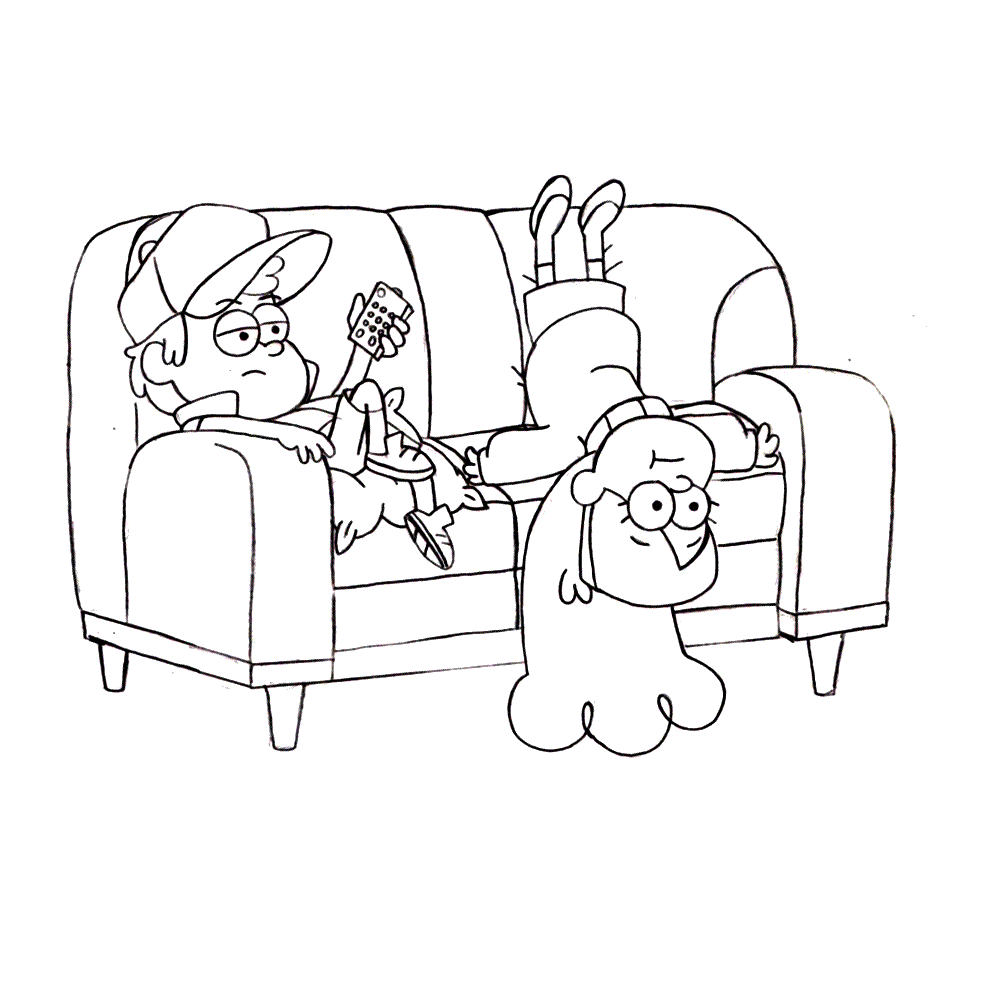 Gravity Falls Coloring Pages TV Film Bored Mabel and Dipper 2020 03349 Coloring4free
