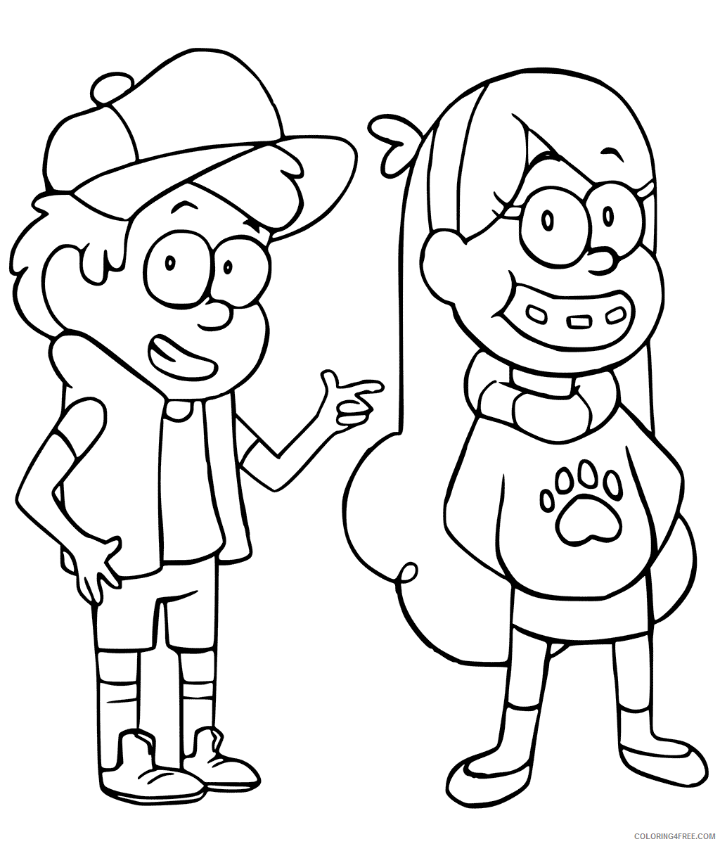 Gravity Falls Coloring Pages TV Film Dipper and Mabel Printable 2020 03322 Coloring4free