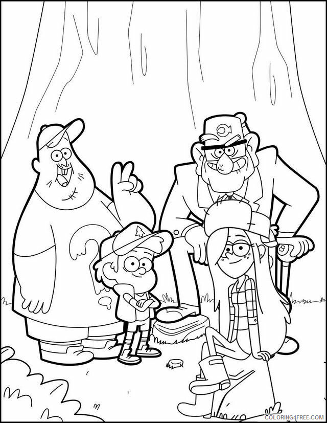 Gravity Falls Coloring Pages TV Film Gravity Falls Woods Printable 2020 03374 Coloring4free