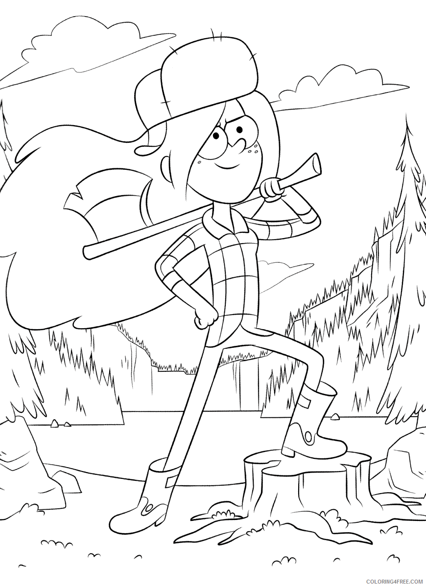 Gravity Falls Coloring Pages TV Film Wendy Printable 2020 03378 Coloring4free