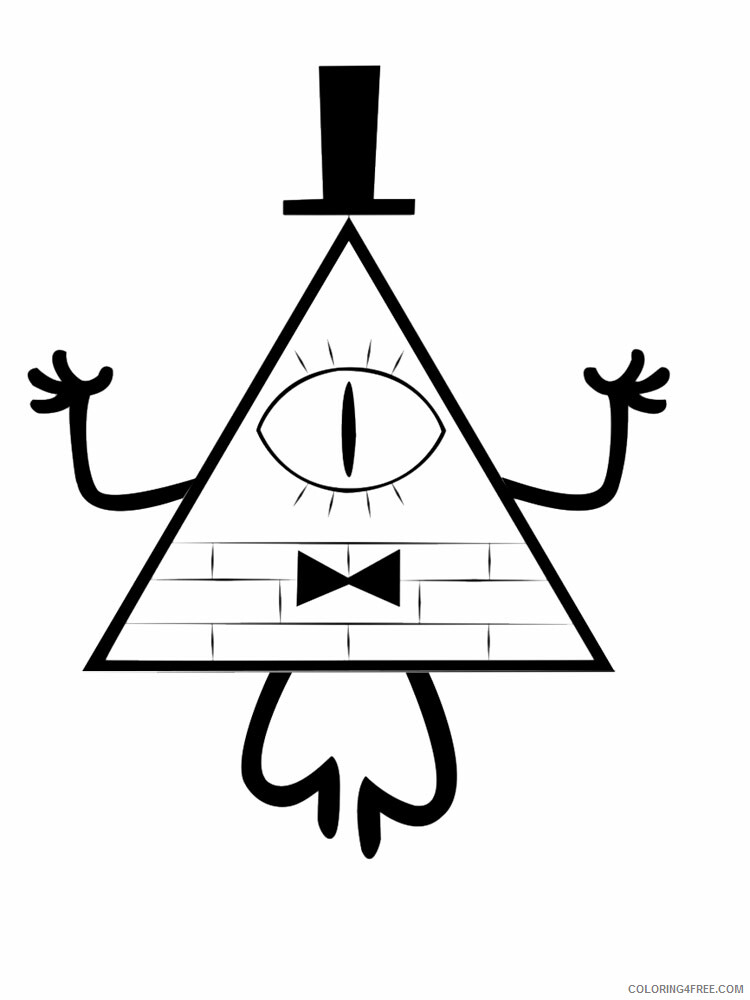 Gravity Falls Coloring Pages TV Film bill cipher 1 Printable 2020 03344 Coloring4free