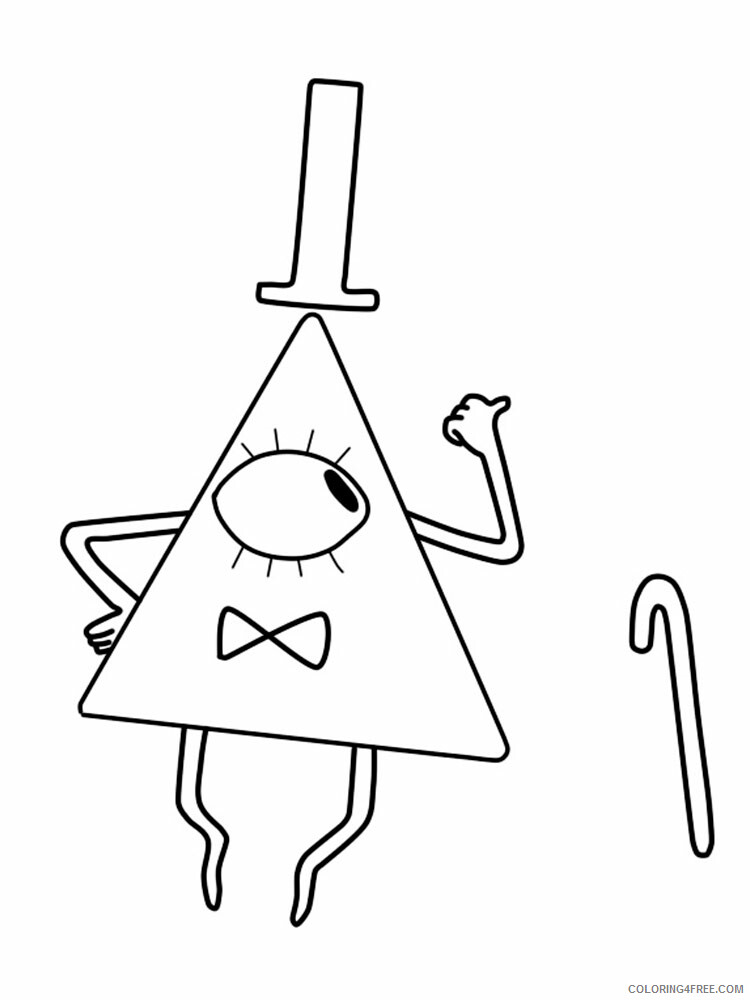 Gravity Falls Coloring Pages TV Film bill cipher 2 Printable 2020 03345 Coloring4free