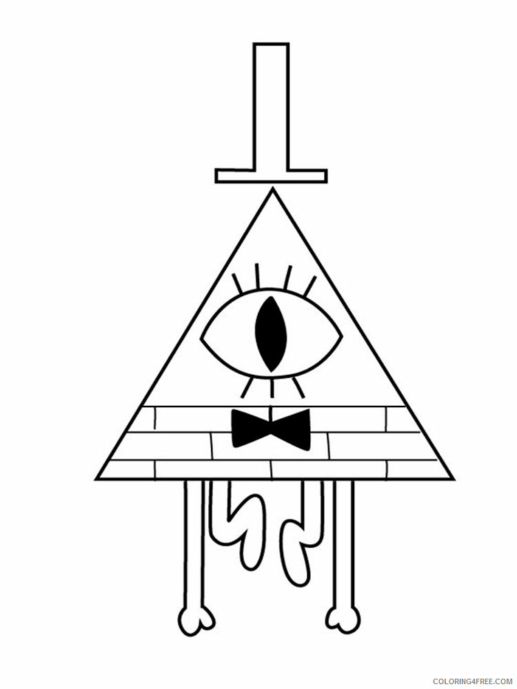 Gravity Falls Coloring Pages TV Film bill cipher 4 Printable 2020 03347 Coloring4free