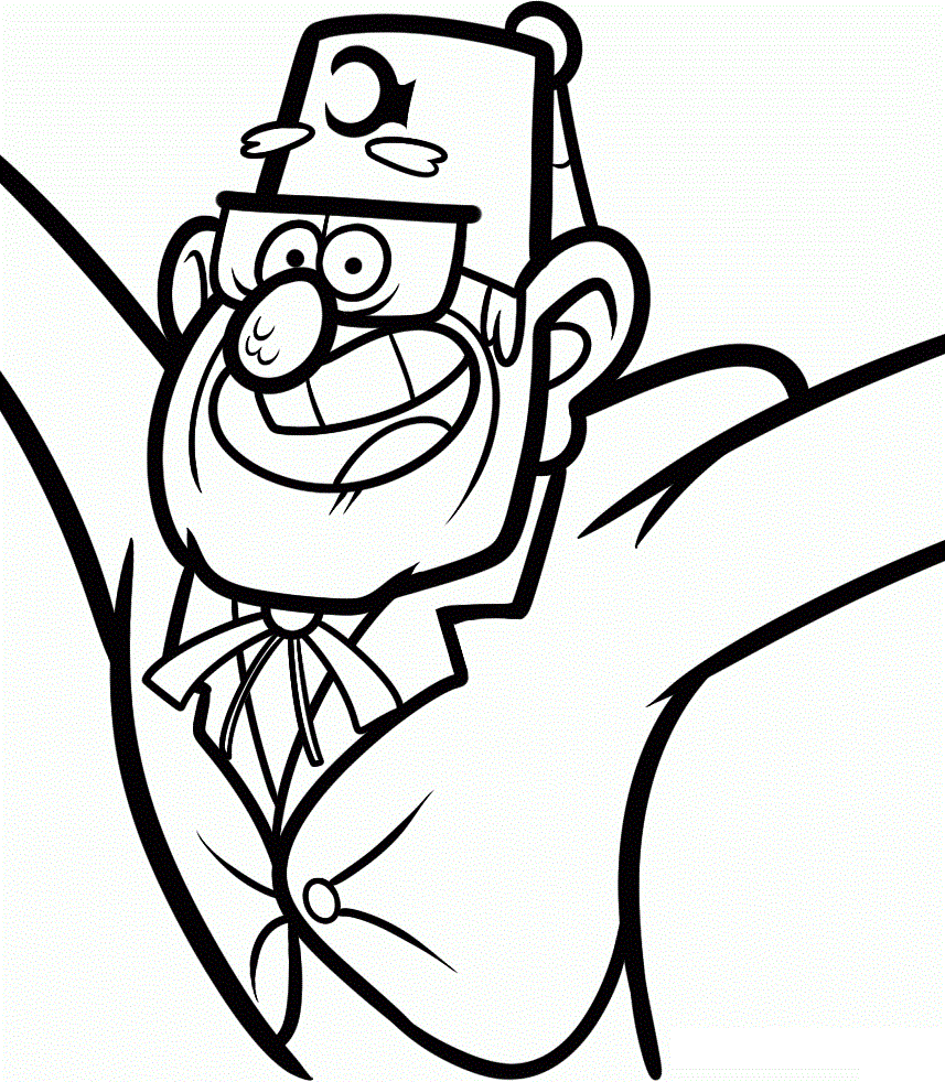 Gravity Falls Coloring Pages TV Film how to draw grunkle stan 2020 03319 Coloring4free