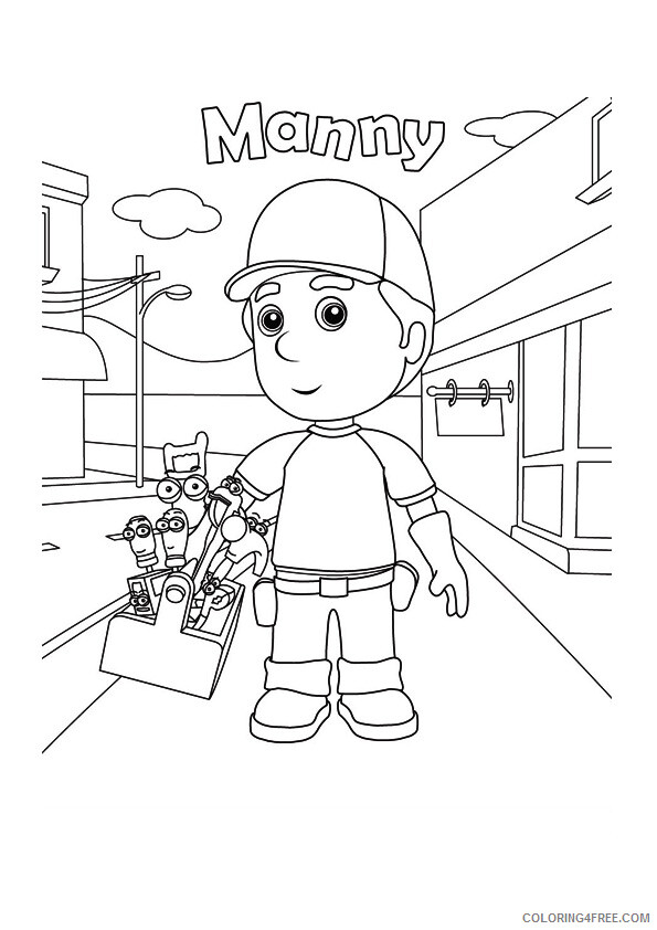 Handy Manny Coloring Pages TV Film the handy manny a4 Printable 2020 03379 Coloring4free