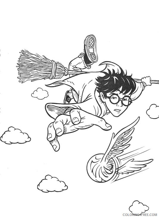 Harry Potter Coloring Pages TV Film Harry Potter Quidditch Printable 2020 03533 Coloring4free