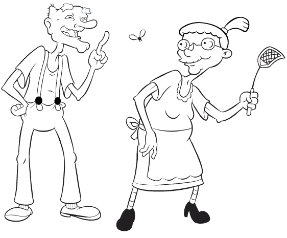 Hey Arnold Coloring Pages TV Film Grandpa Phil and Grandma Gertie 2020 03576 Coloring4free