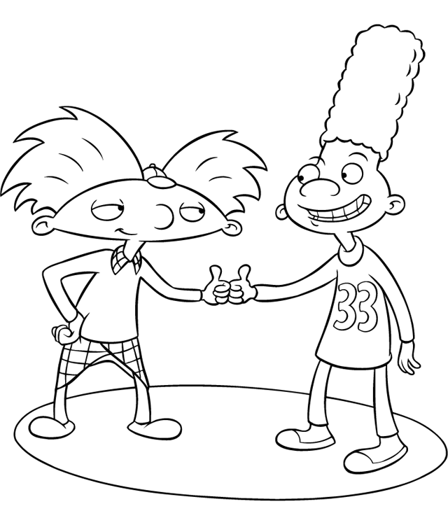 Hey Arnold Coloring Pages TV Film Hey Arnold and Gerald Printable 2020 03579 Coloring4free