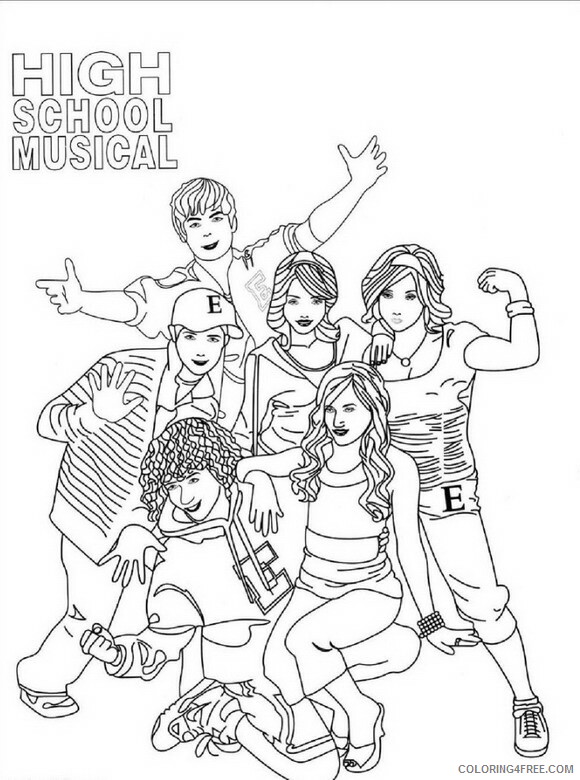 High School Musical Coloring Pages TV Film Printable 2020 03609 Coloring4free