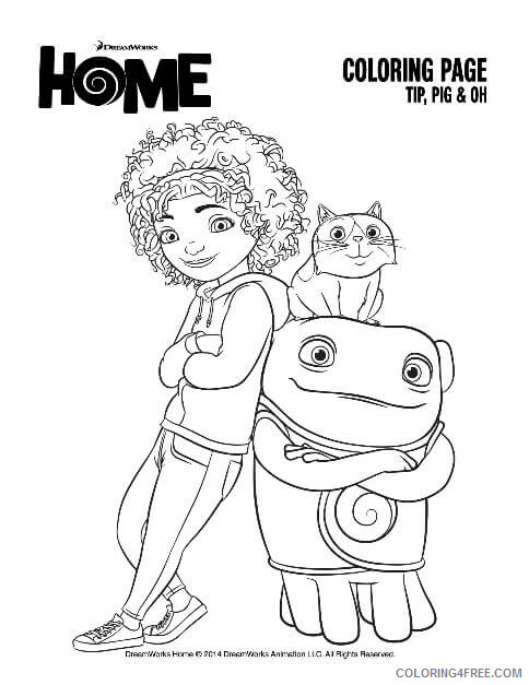 Home Film Coloring Pages TV Film Home Tip Pig and Oh Printable 2020 03654 Coloring4free