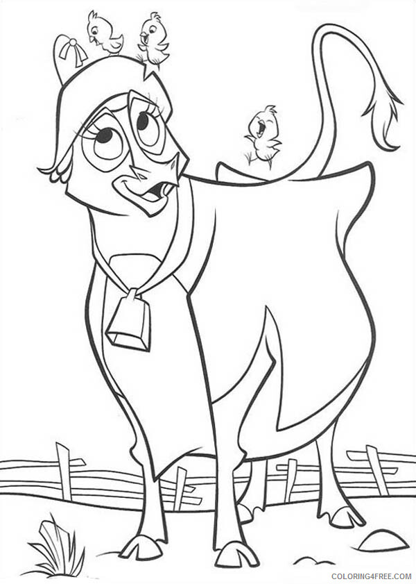 Home on the Range Coloring Pages TV Film Cow Hear Bird Singing 2020 03665 Coloring4free