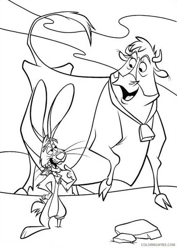 Home on the Range Coloring Pages TV Film Cow Talking to Bunny 2020 03669 Coloring4free