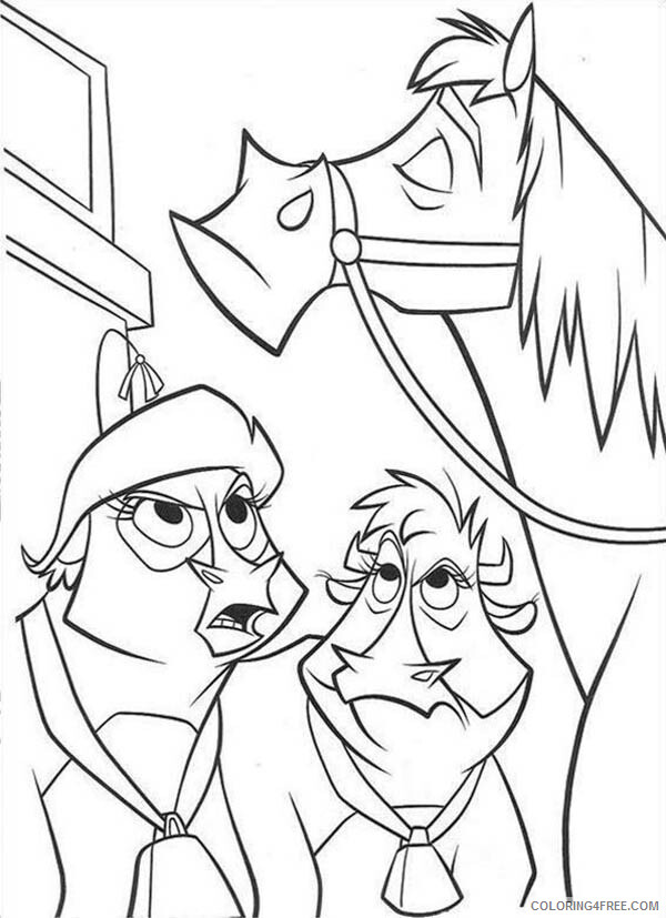 Home on the Range Coloring Pages TV Film Cow Talking to Selfish Horse 2020 03670 Coloring4free