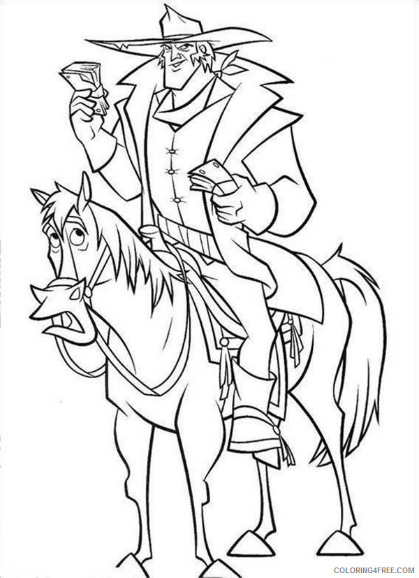 Home on the Range Coloring Pages TV Film Cowboy on the Horse 2020 03663 Coloring4free